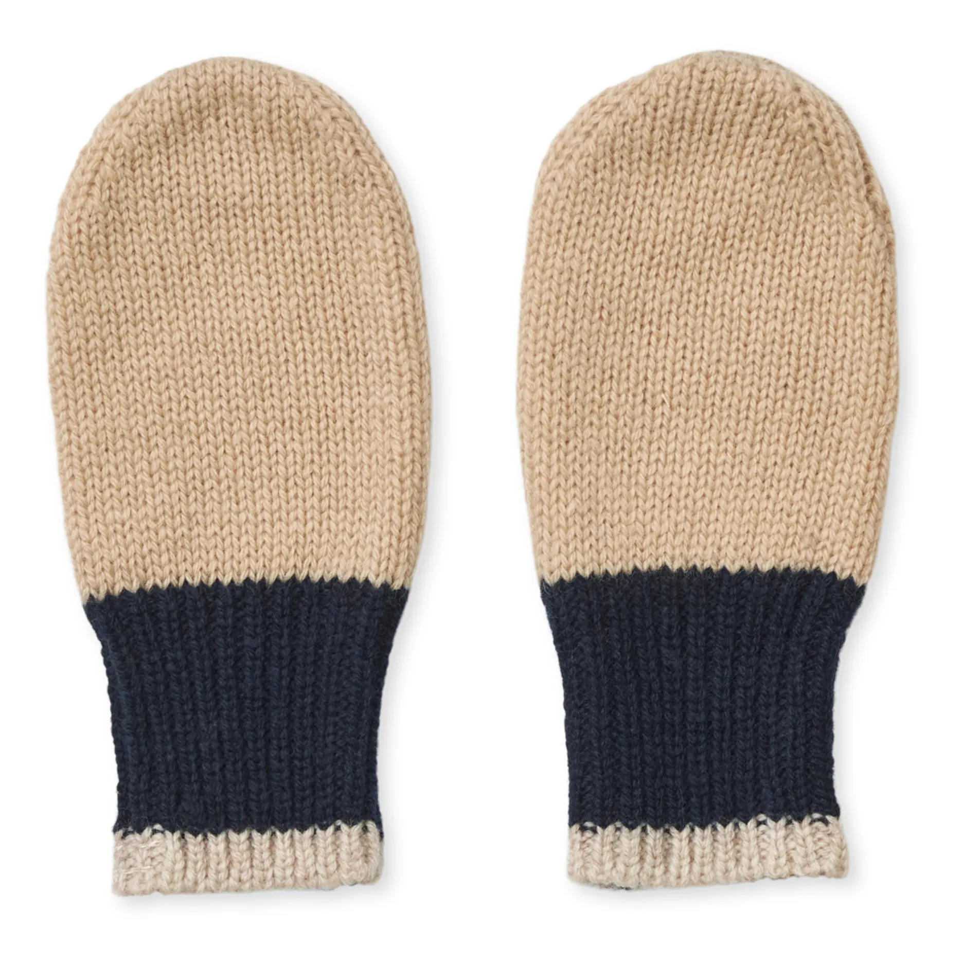 Liewood Beige Merino Wool Mittens