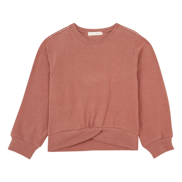 Asymmetric Knit Jumper | Dusty Pink- Product image n°0