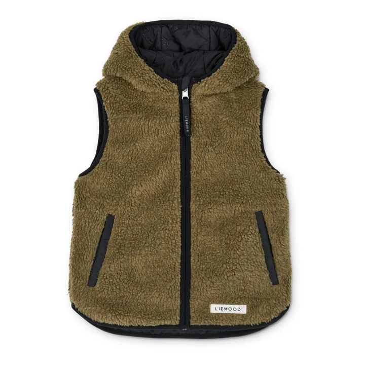 Diana Recycled Polyester Puffer Vest | Khaki- Product image n°0