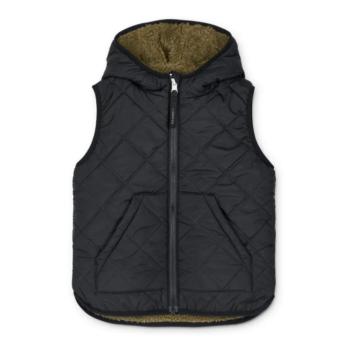 Diana Recycled Polyester Puffer Vest | Khaki- Product image n°1