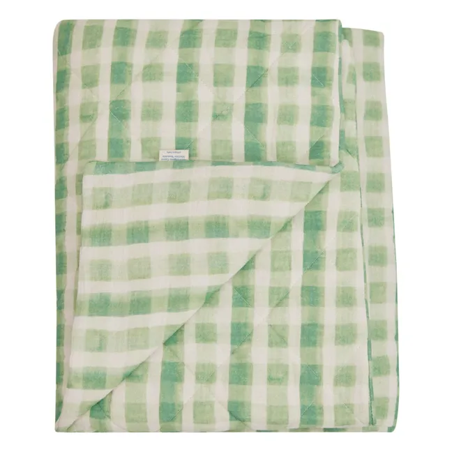 Quilted Organic Cotton Blanket - 90 x 110 cm | Edamame