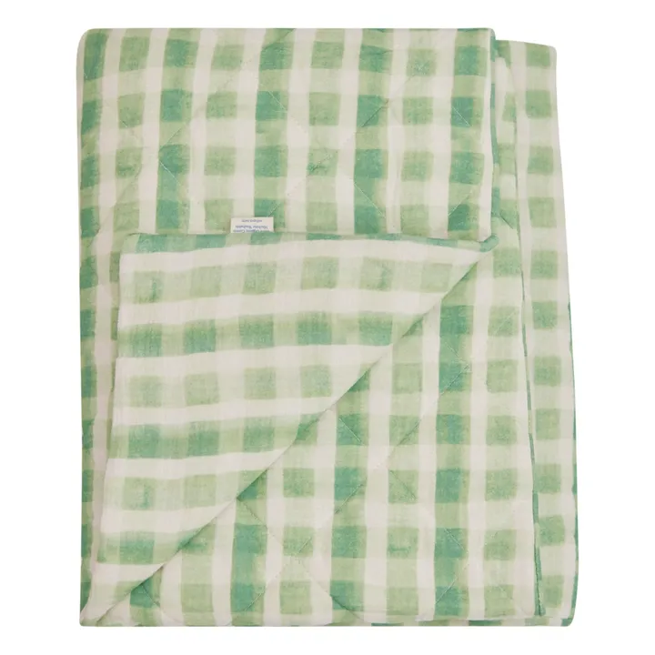 Quilted Organic Cotton Blanket - 90 x 110 cm | Edamame- Product image n°0
