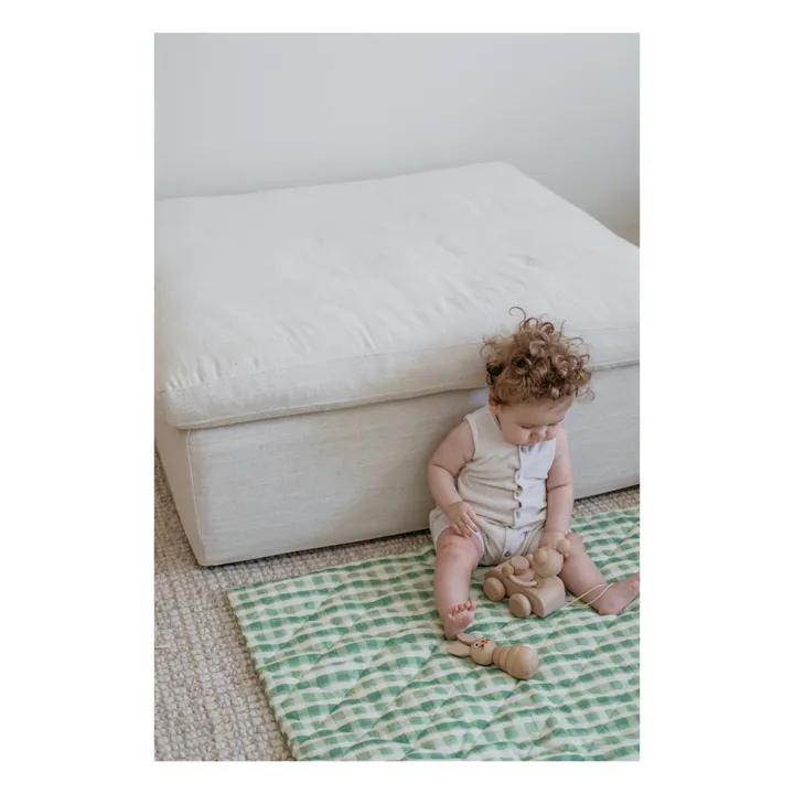 Quilted Organic Cotton Blanket - 90 x 110 cm | Edamame- Product image n°1
