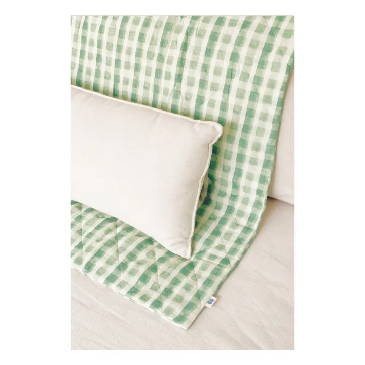 Quilted Organic Cotton Blanket - 90 x 110 cm | Edamame- Product image n°3