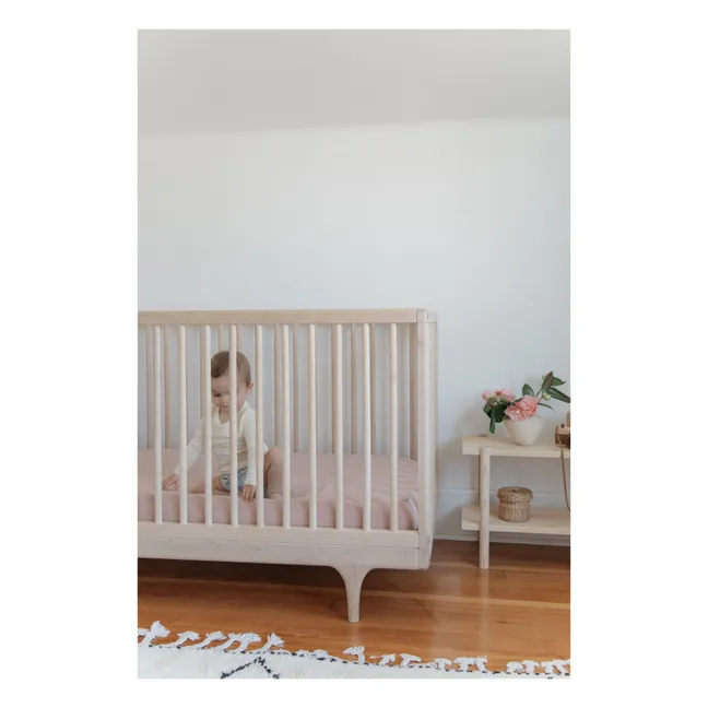 Organic cotton fitted sheet | Pink