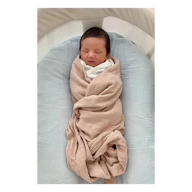 Lange d'emmaillotage en coton bio | Rose