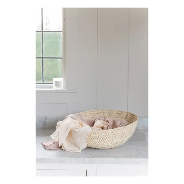Lange d'emmaillotage en coton bio 120x120 cm | Rose