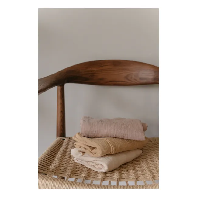 Lange d'emmaillotage en coton bio 120x120 cm | Rose