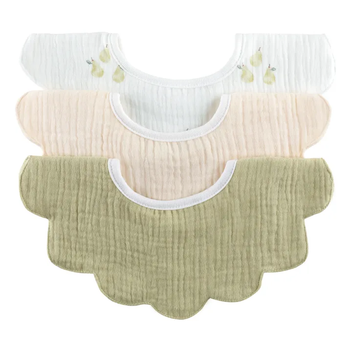 Soft Spot - Soft Spot - Bavoirs pétale Garden en coton bio - Set de 3