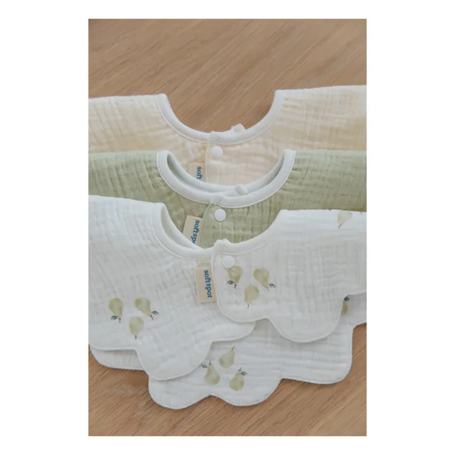 Bavoirs pétale Garden en coton bio - Set de 3 | Garden