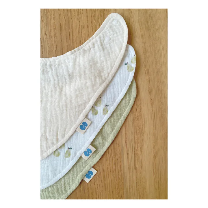 Bavoirs bandana en coton bio - Set de 3 | Garden- Image produit n°4