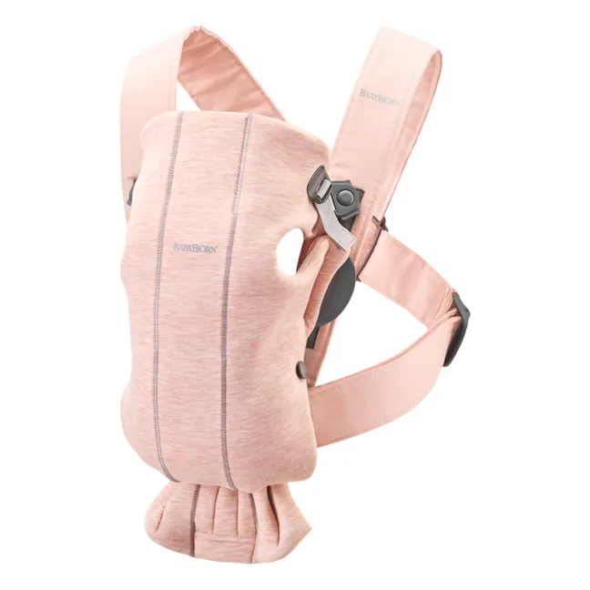 Portabebés mini de punto 3D | Rosa empolvado