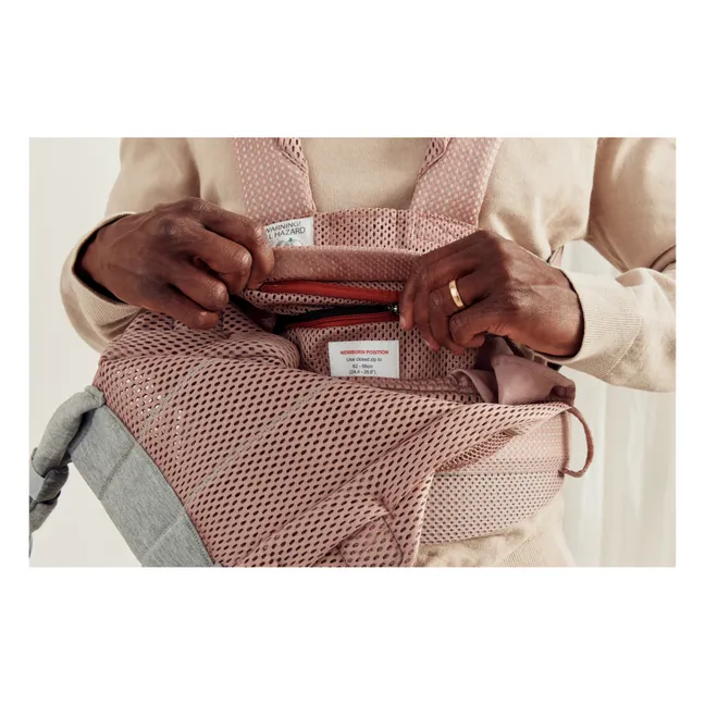 Mochila portabebés Harmony de malla | Rosa empolvado