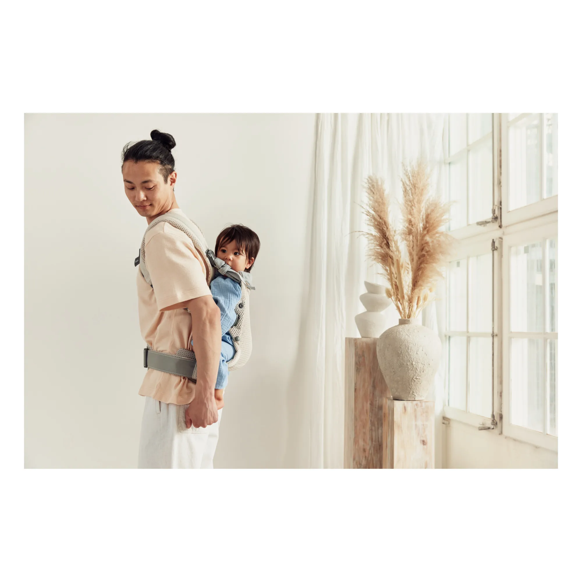 Porte-bébé Harmony en mesh | Ecru- Image produit n°2