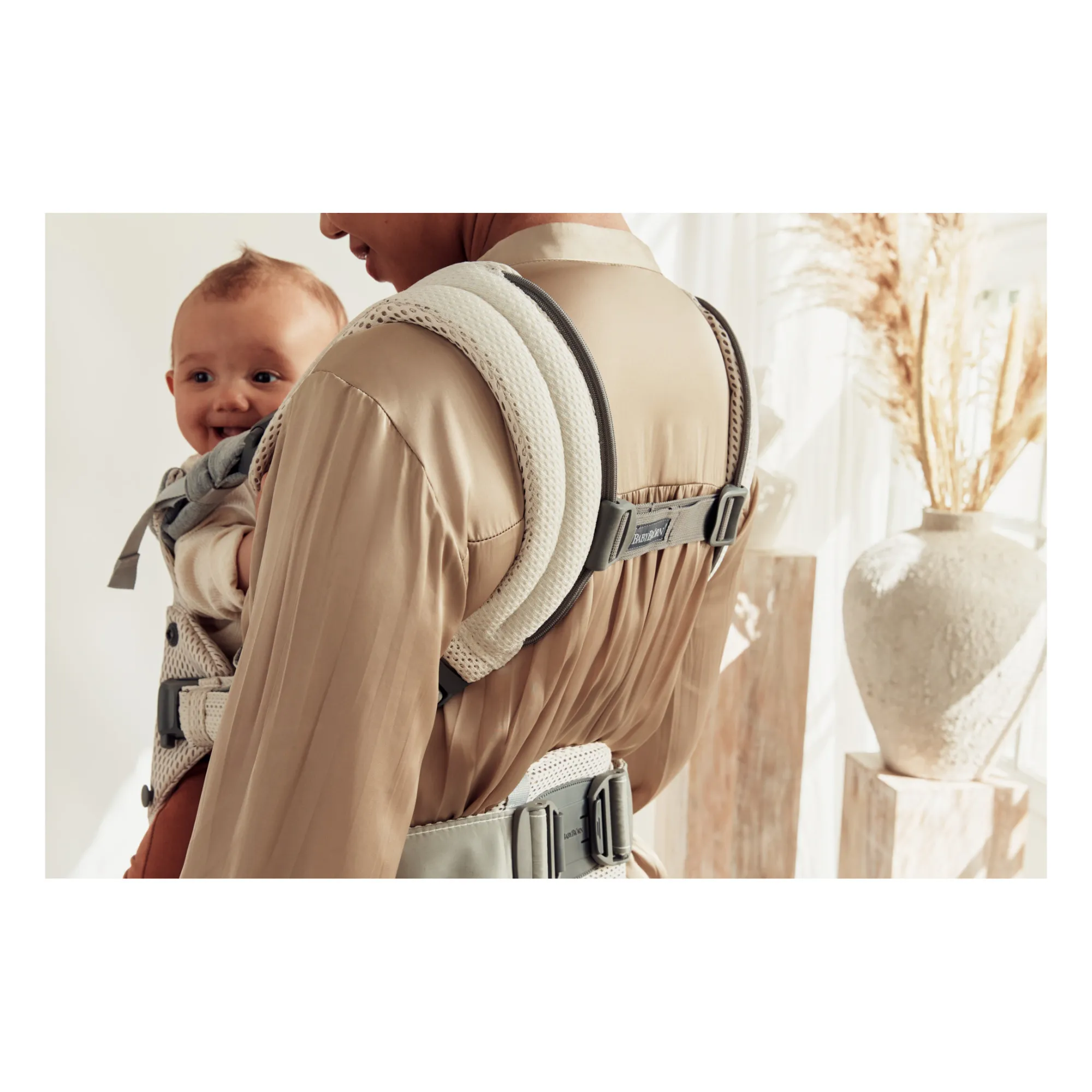 Porte-bébé Harmony en mesh | Ecru- Image produit n°5