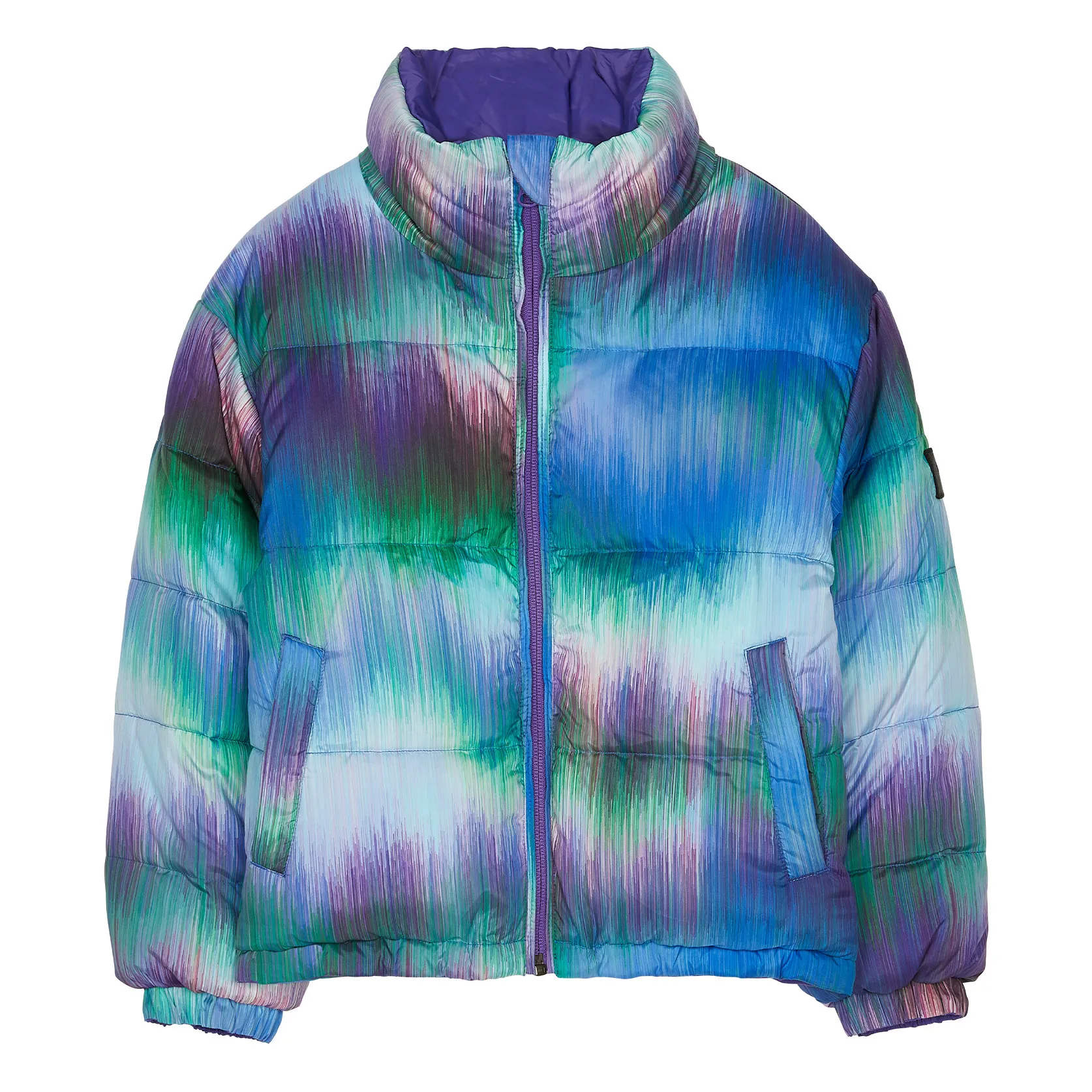 Finger In The Nose Purple Snowty Reversible Puffer Jacket