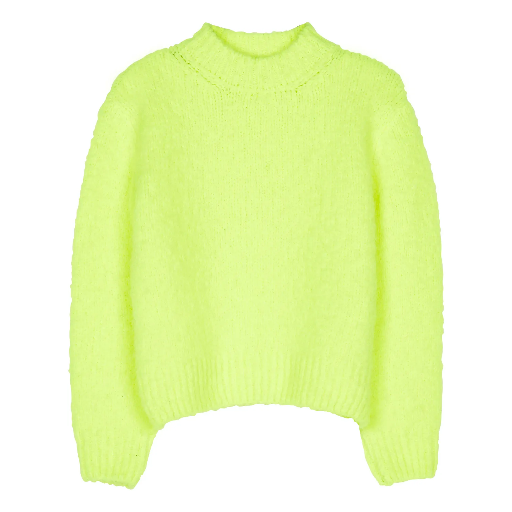 Finger In The Nose Fluorescent Yellow Lona Alpaca Wool Jumper
