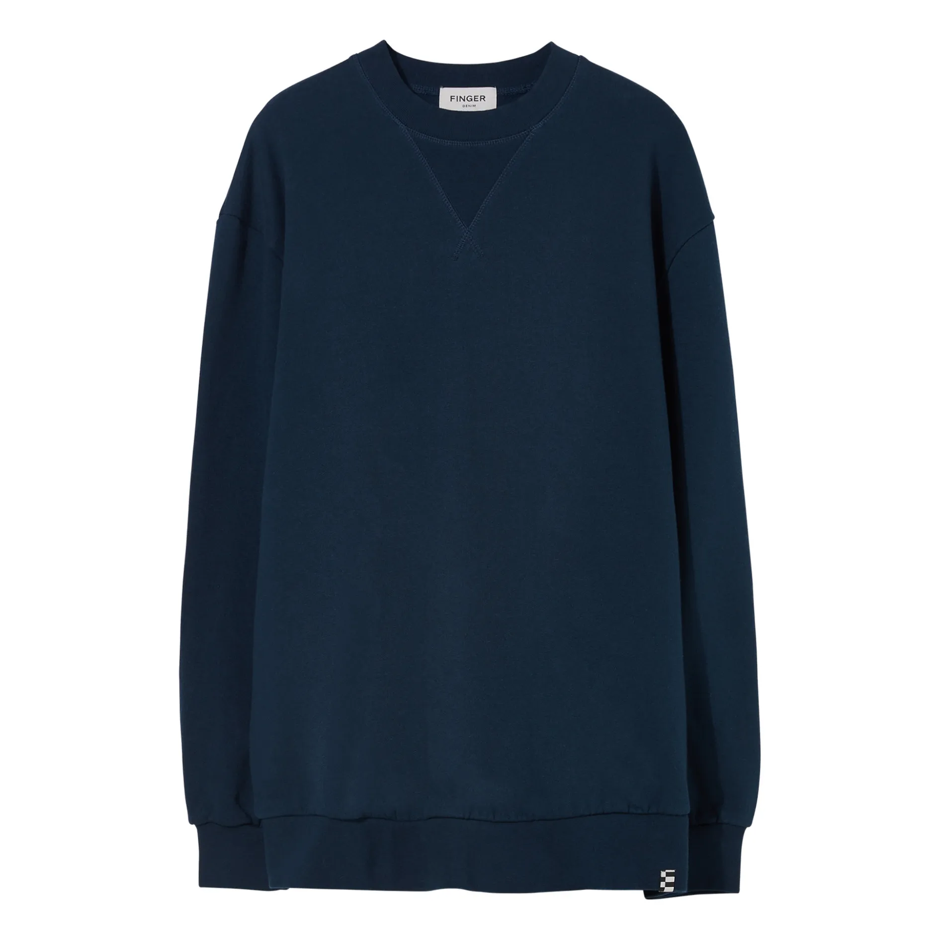 Finger In The Nose Unisex Navy Blue Sc 007 Organic Cotton Sweatshirt