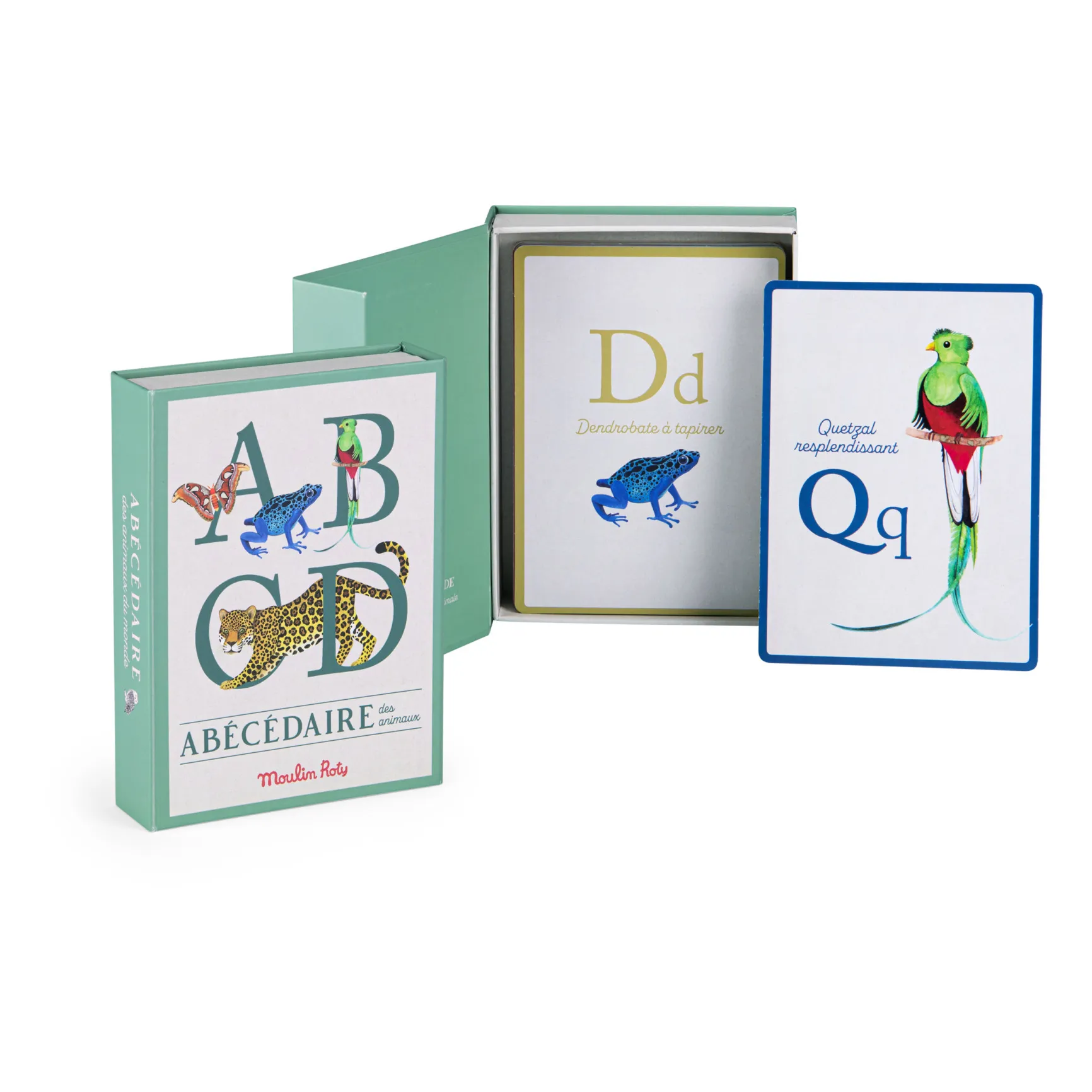 Moulin Roty Multicoloured Animal Abc Cards - Fr