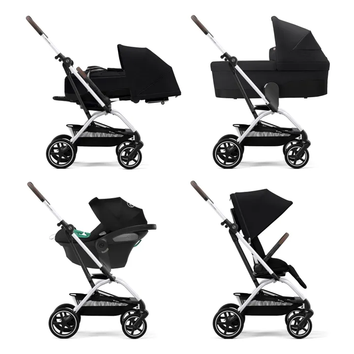Poussette Eezy S Twist+2 châssis silver | Noir- Image produit n°8
