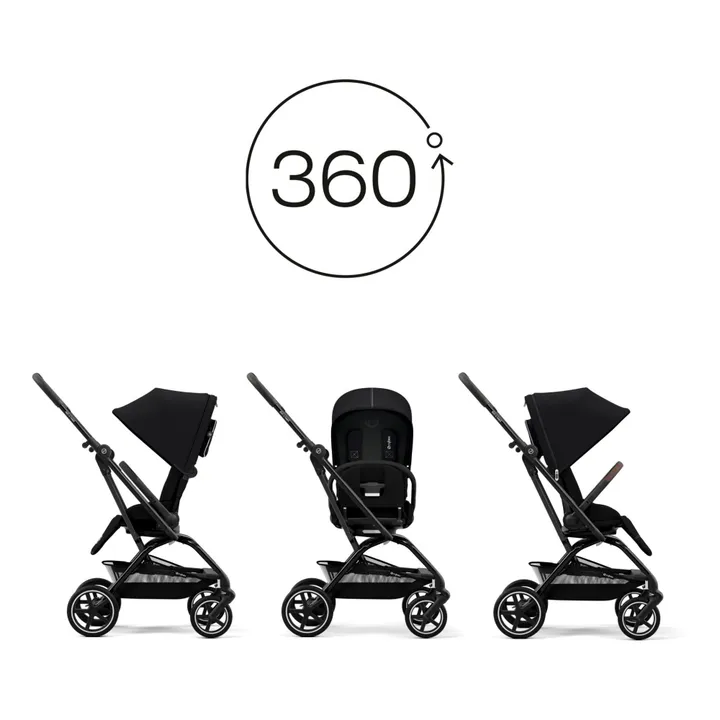 Poussette Eezy S Twist+2 châssis noir | Noir- Image produit n°7