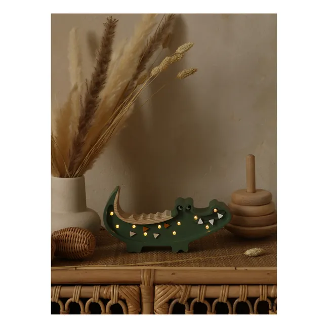 Lampada da tavolo mini Crocodile | Verde