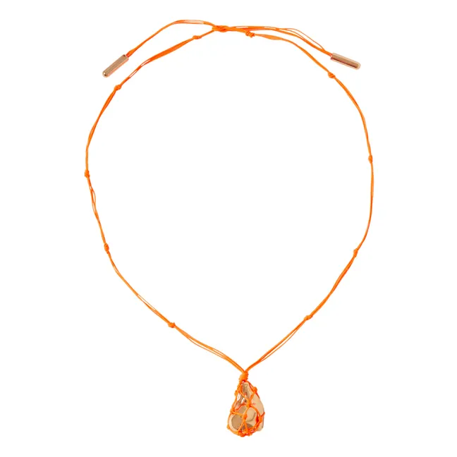 Collier Corde Poire Baroque | Orange