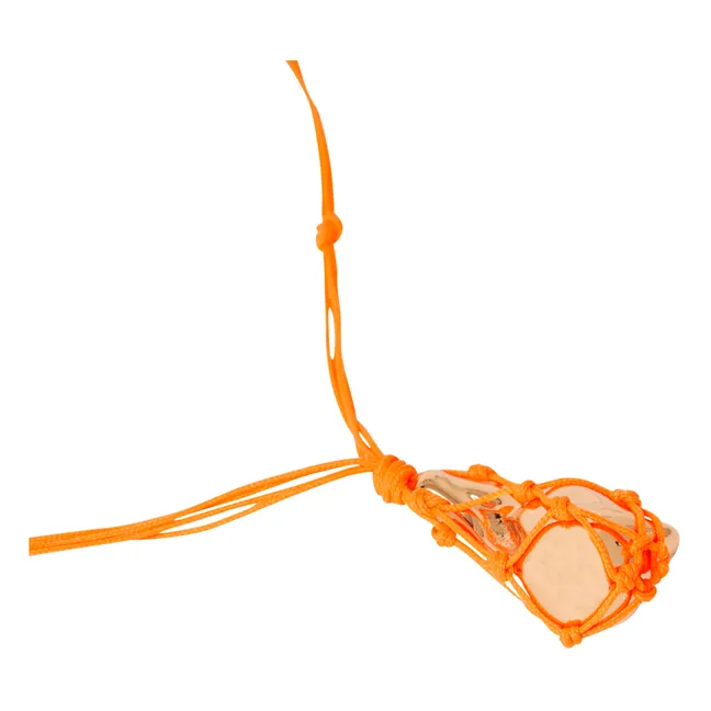 Baroque Pear String Necklace | Orange
