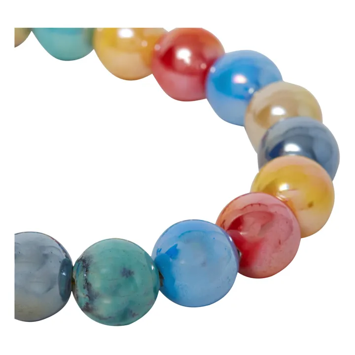 Large Shiny Pearl Necklace | Blue- Product image n°1