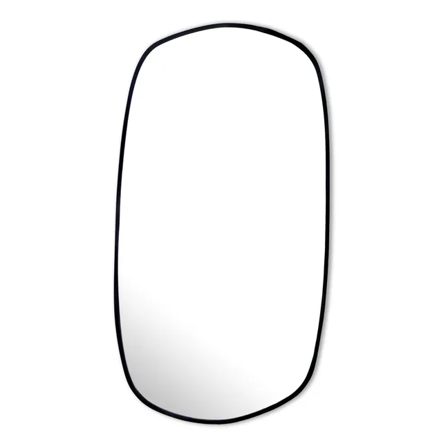 Specchio extra piatto smussato bordo nero - forma casuale 40x75 | Nero