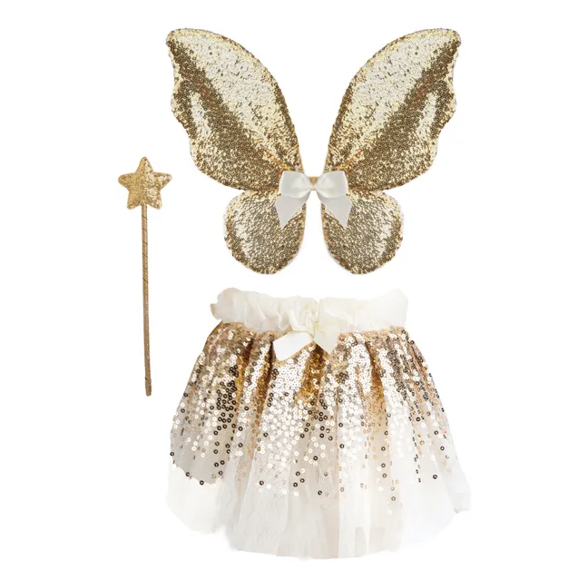 Disfraz de mariposa de lentejuelas  | Dorado