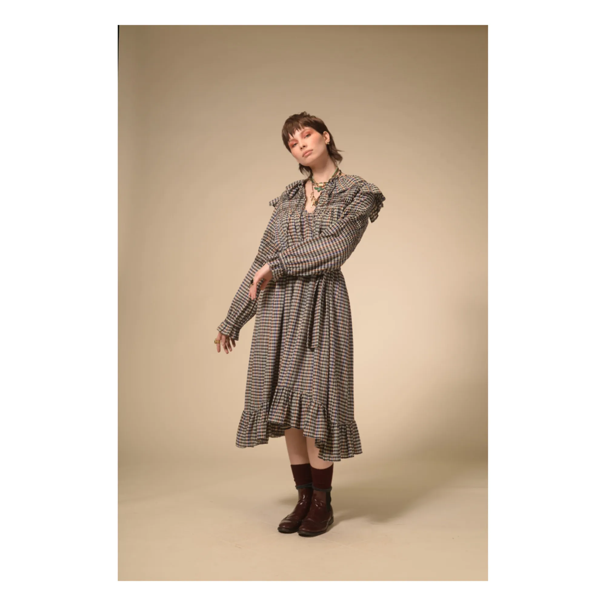 Hina Organic Cotton Dress | Black- Product image n°1