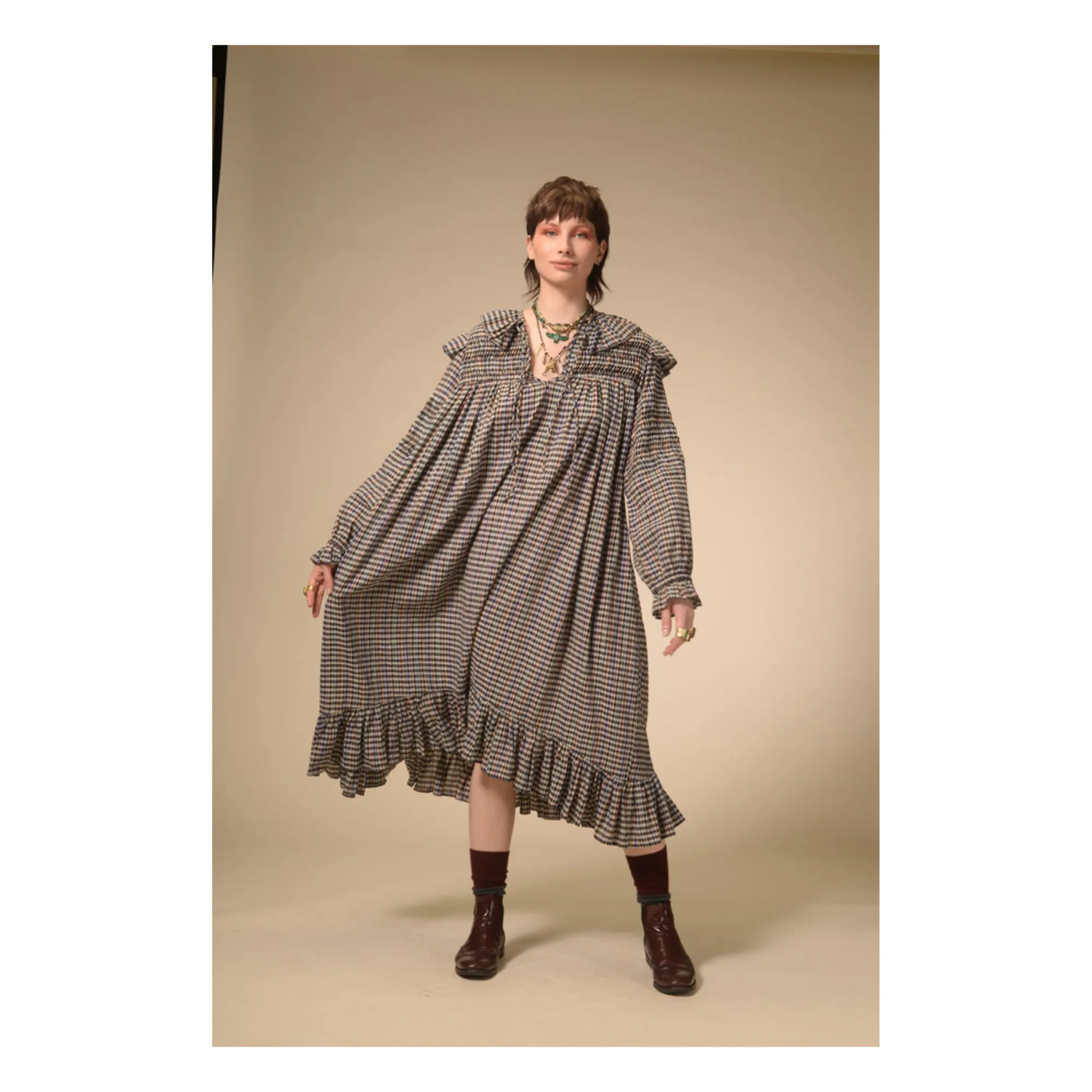 Hina Organic Cotton Dress | Black- Product image n°2