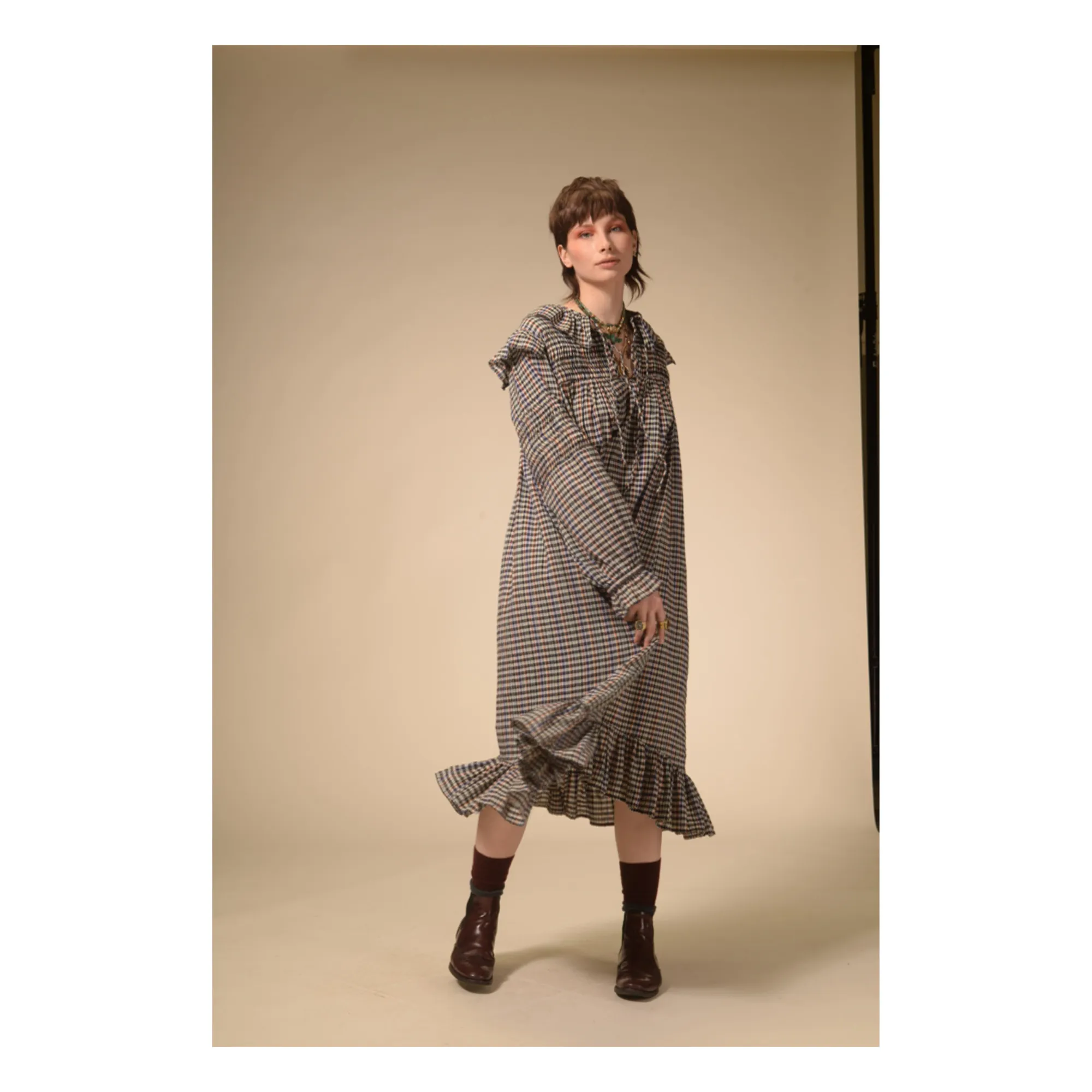 Hina Organic Cotton Dress | Black- Product image n°3