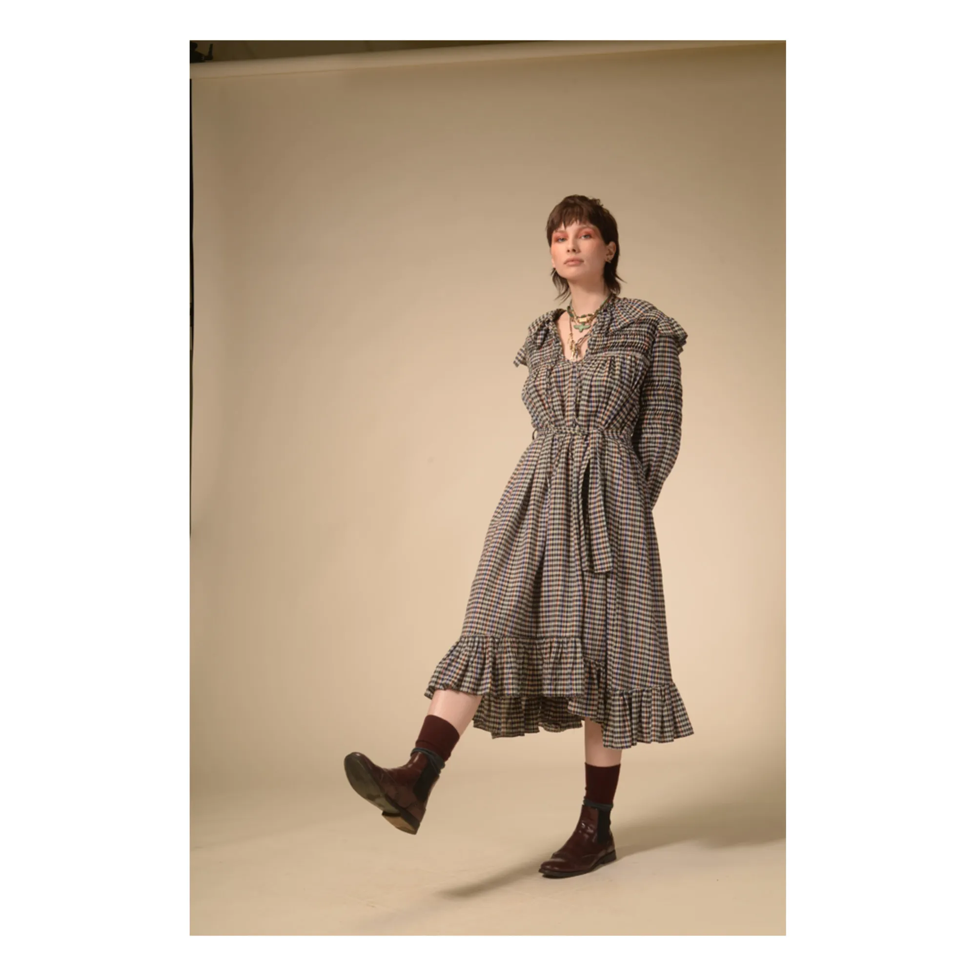Hina Organic Cotton Dress | Black- Product image n°6