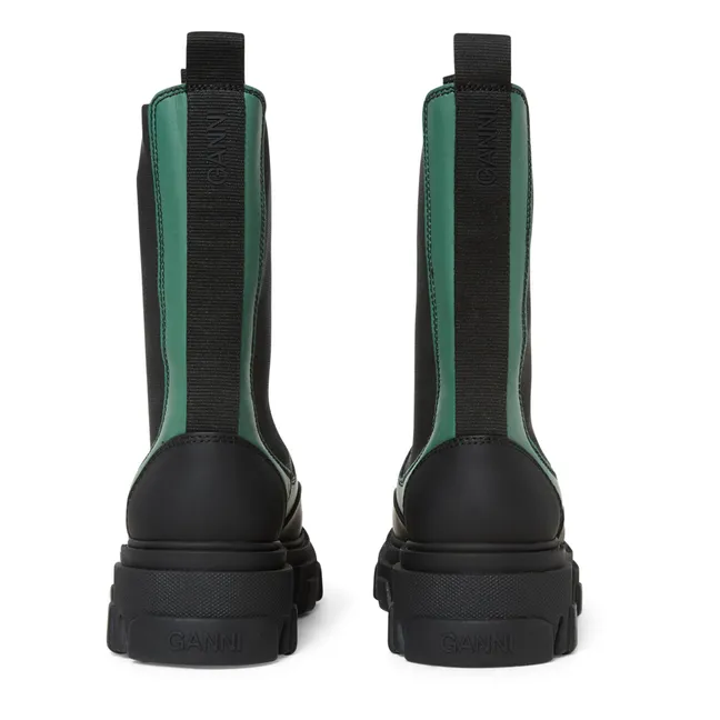 Chelsea Boots Mi-Hautes Cuir | Vert