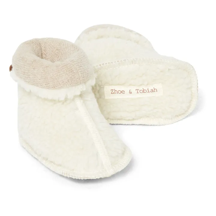 Faux-Fur Slippers | Beige- Product image n°1