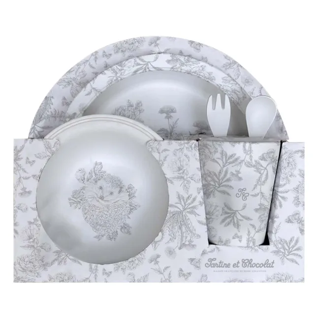 Toile de Jouy Tableware Set | Grey