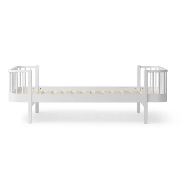 Bett Wood 90x200 cm | Weiß
