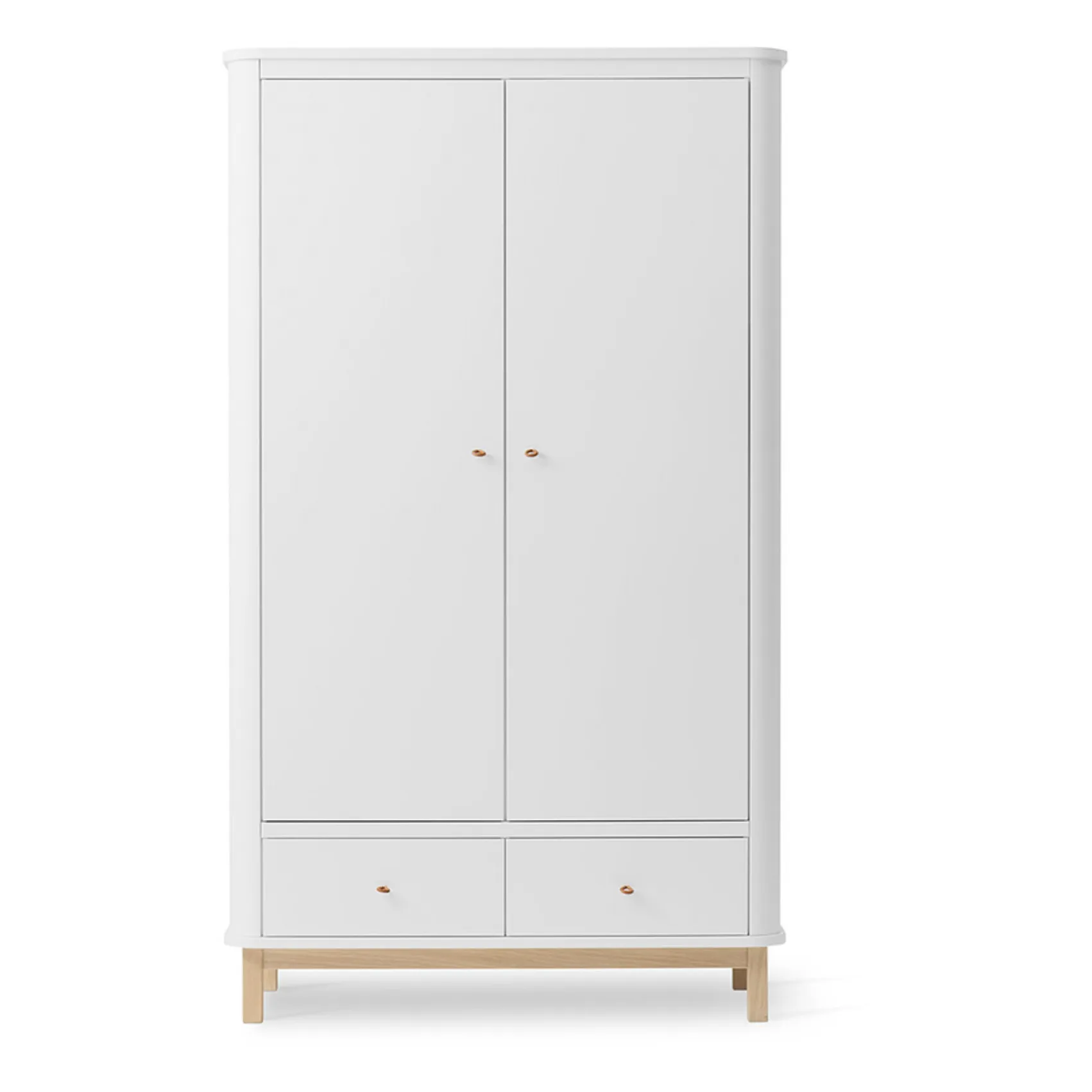Oliver Furniture White 2-Door Oak Wardrobe
