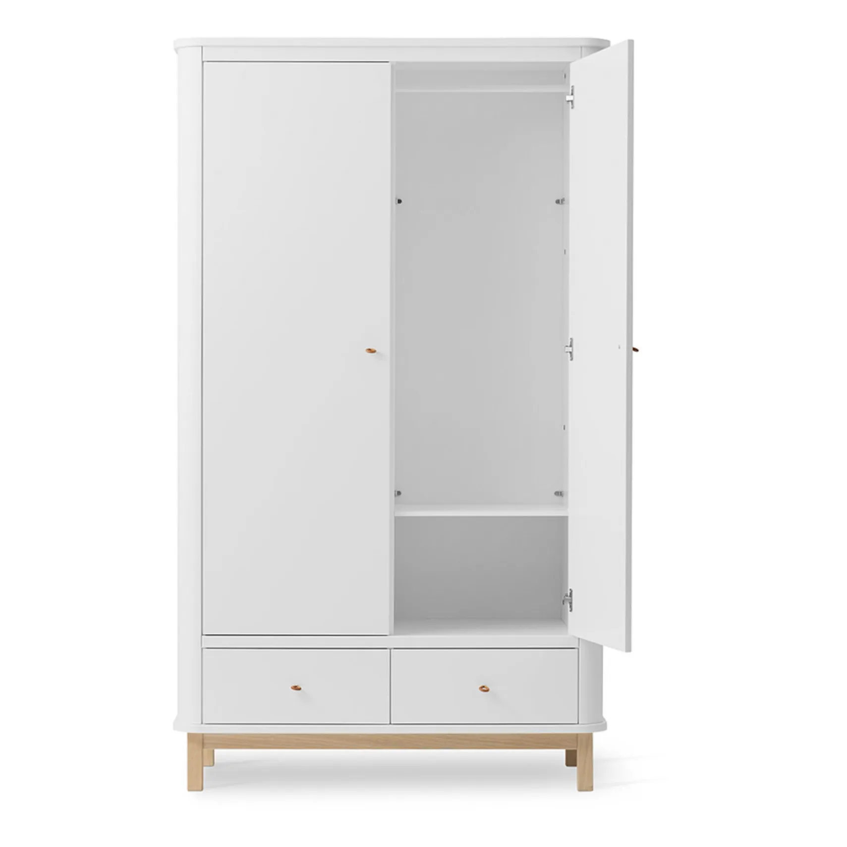 Armoire 2 portes en chêne | Blanc- Image produit n°3
