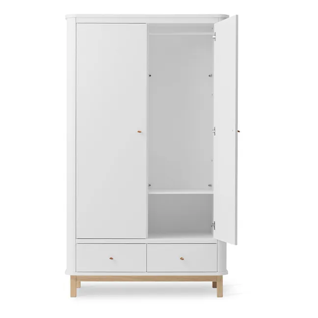 Armario 2 puertas en roble | Blanco