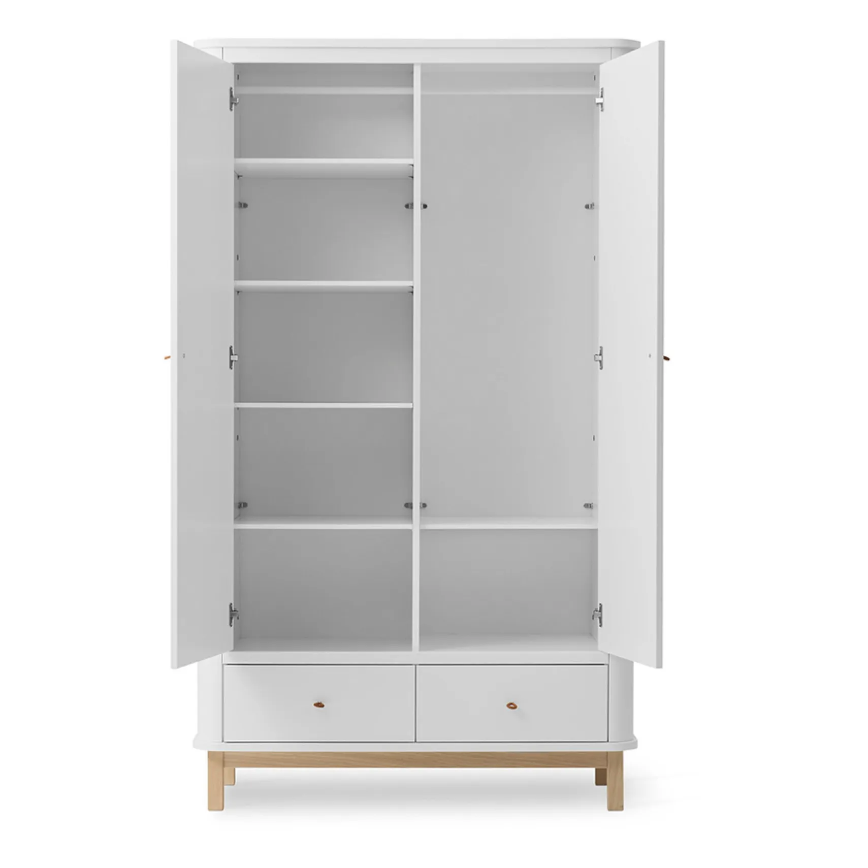 Armoire 2 portes en chêne | Blanc- Image produit n°4