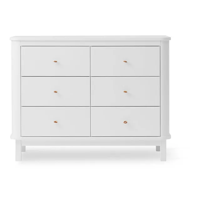 Birch 6 Drawer Chest | White
