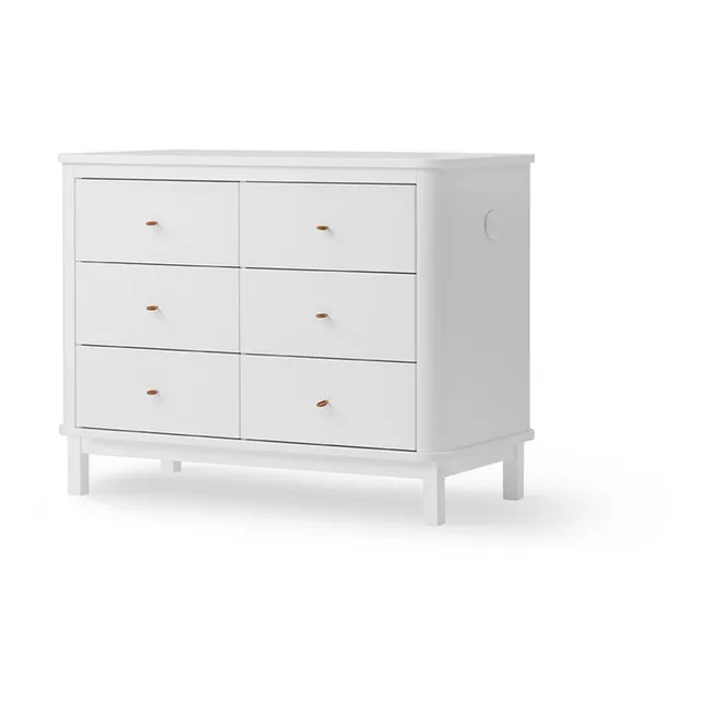 Birch 6 Drawer Chest | White