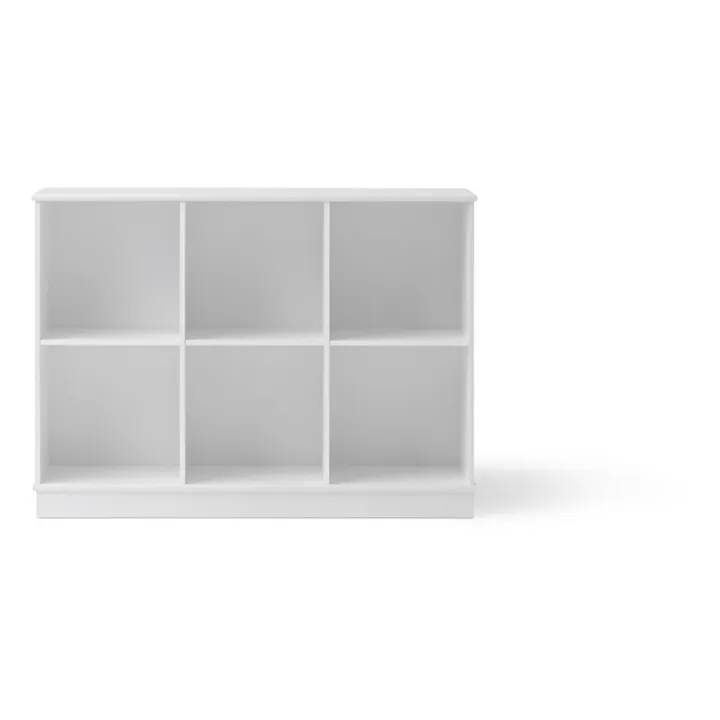 Etagère Wood 3x2 horizontale, avec socle | Blanc- Image produit n°0