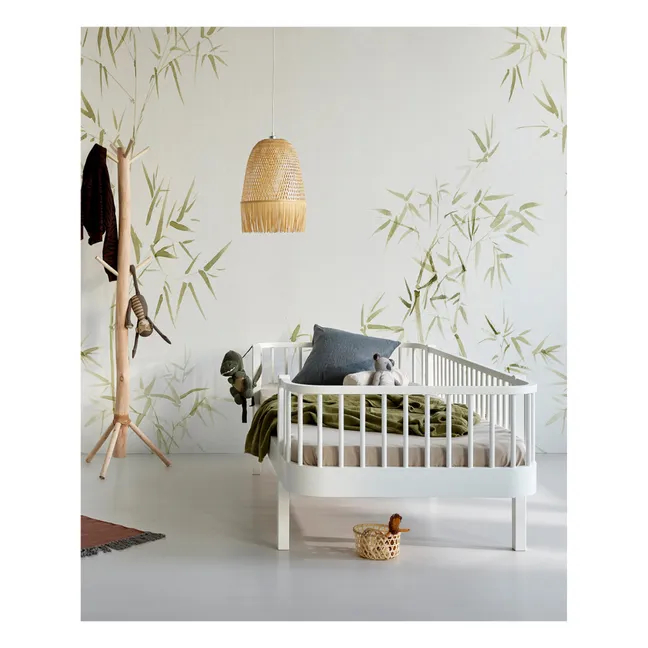 Wood bed 90x200 cm in oak | White