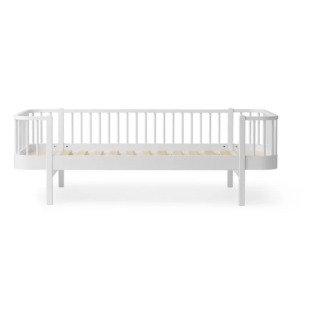 Wood bed 90x200 cm in oak | White