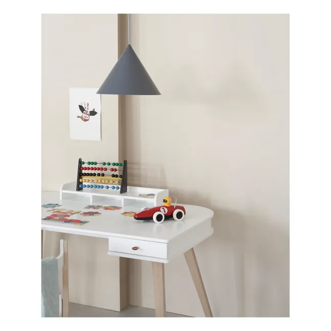 Escritorio Wood, 66 cm y Silla Wood | Blanco