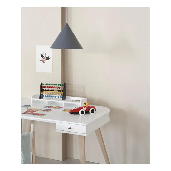 Bureau Wood, 66 cm et chaise Wood | Blanc- Image produit n°3